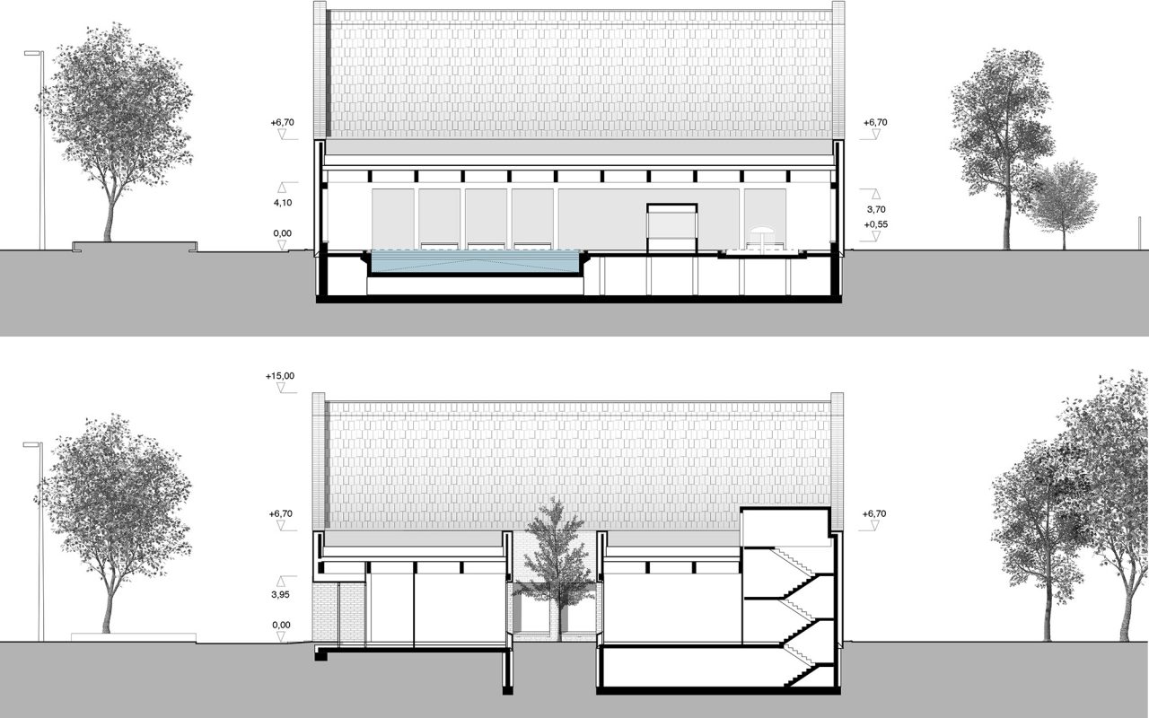 Stadtbad Sued Schnitt C D